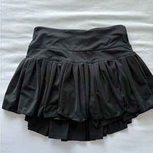 Black Pleated Gold Hinge Skirt